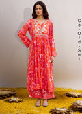 Premium cotton Cord-set with pearl work in front.