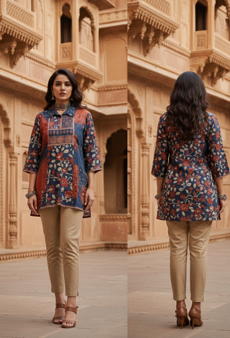 Maslin shirts three different designs silk fabric,